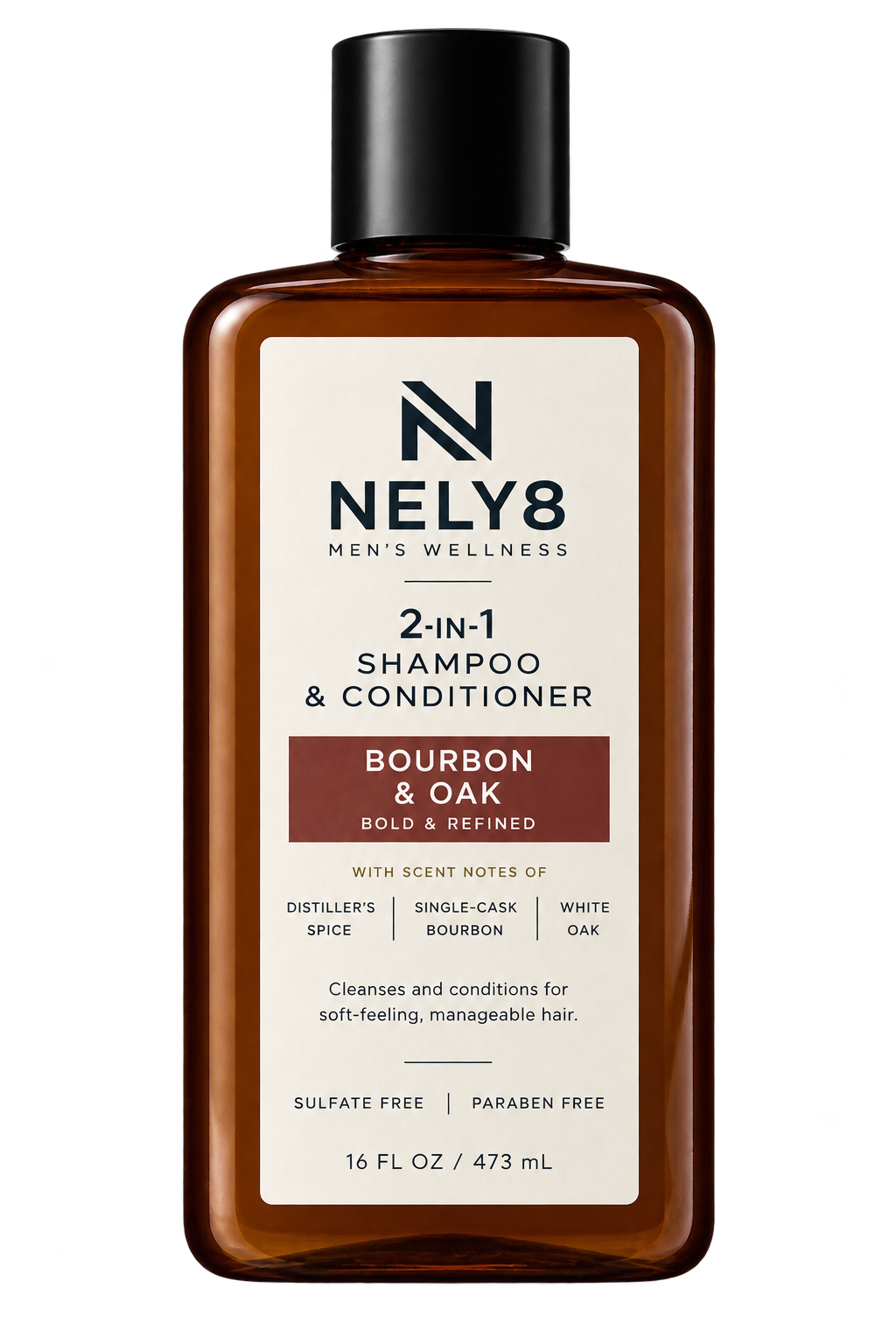 NELY8 2-in-1 Shampoo — Bourbon & Oak