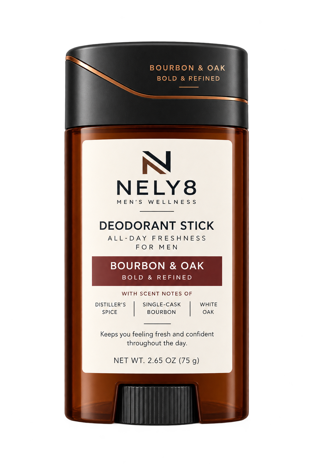 NELY8 Deodorant Stick — Bourbon & Oak