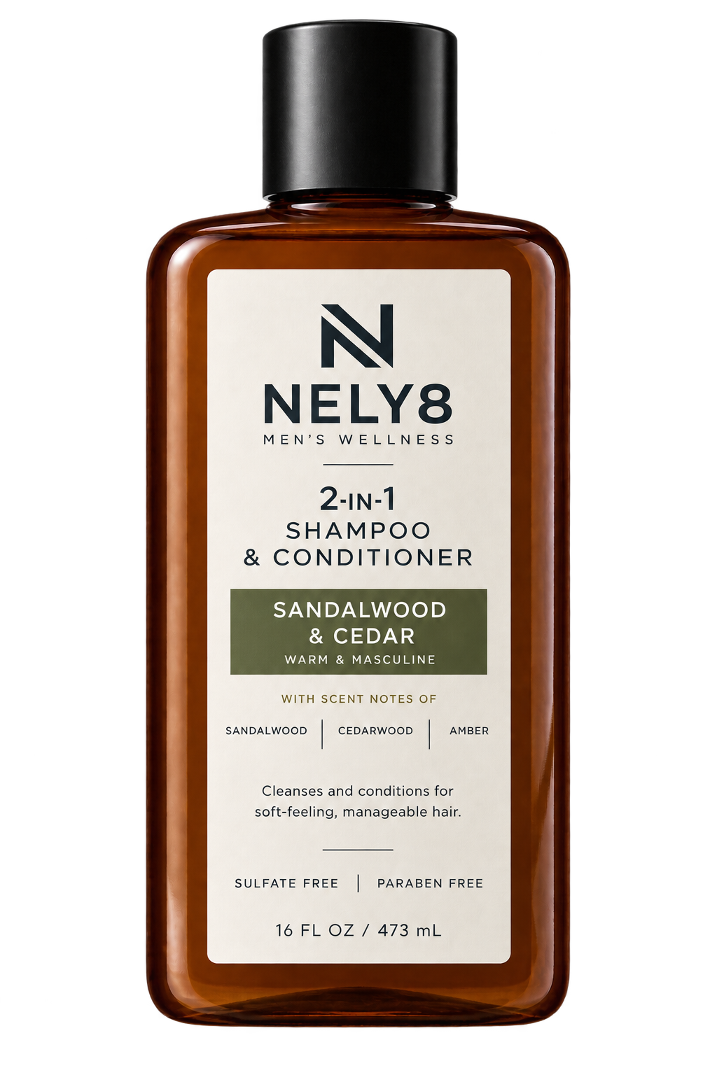 NELY8 2-in-1 Shampoo — Sandalwood & Cedar