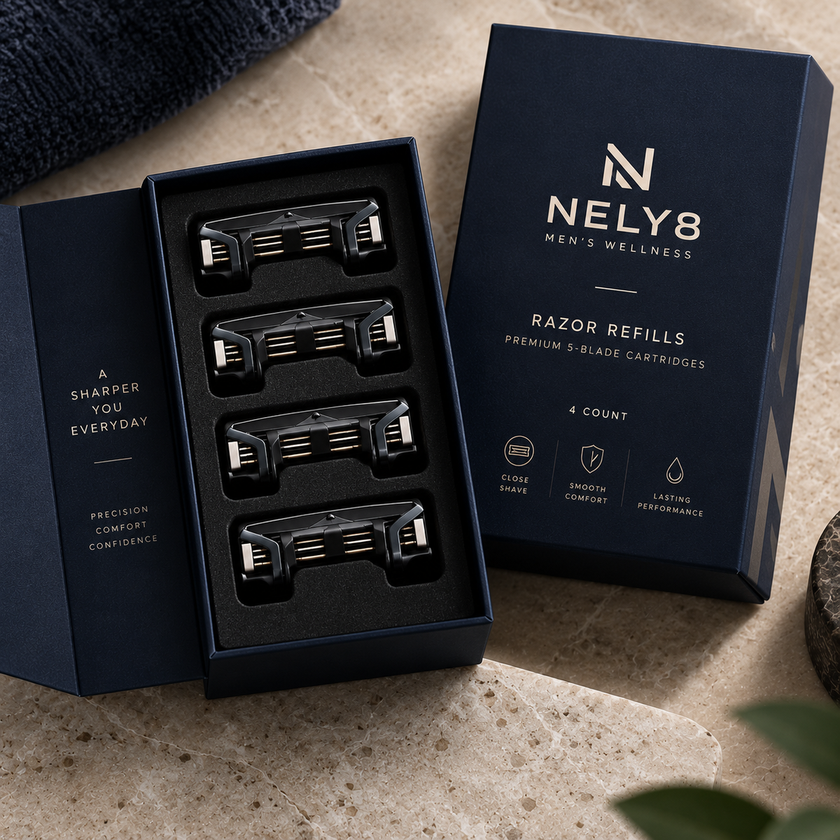 NELY8 Razor Refills — 4 Pack